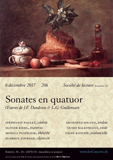 Sonates en quatuor, œuvres de Dandrieu et Guillemain