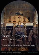 Josquin Desprez avec l'ensemble Musica Nova, Lucien Kandel