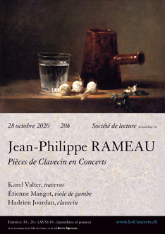 28 octobre 2020: Rameau, intégrale des Pièces de clavecin en concerts