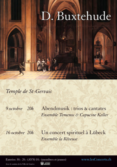 Affiche — D. Buxtehude, Abendmusik : trios & cantates
