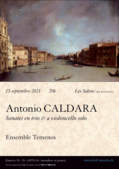 Affiche — Caldara, Sonates en trio et sonates a violoncello solo