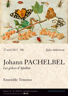 Affiche — Pachelbel : Les Grâces d'Apollon. Ensemble Temenos