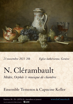 Affiche — N. Clérambault, Médée, Orphée & musique de chambre
